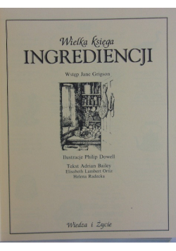 Wielka księga Ingrediencji