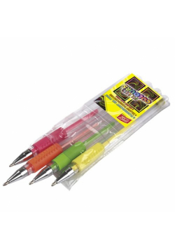 Długopisy żelowe fluorescencyjne 4 kolory