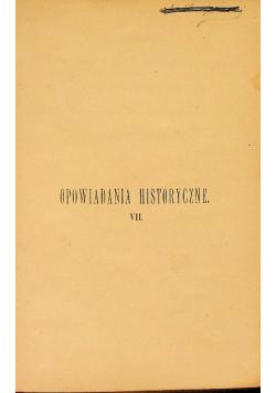 Opowiadania historyczne 1891 r.