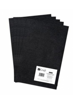 Filc poliestrowy A4 black 5szt