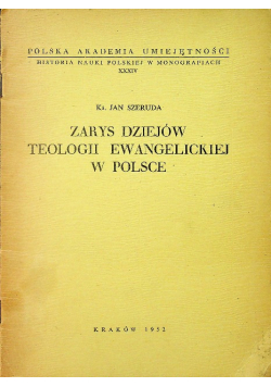 Zarys dziejów teologii ewangelickiej w Polsce