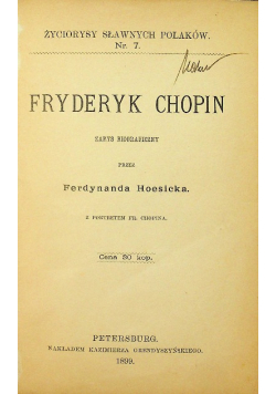 Fryderyk Chopin 1899 r.