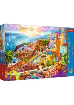 Puzzle 1000 Z wizytą na Santorini TREFL