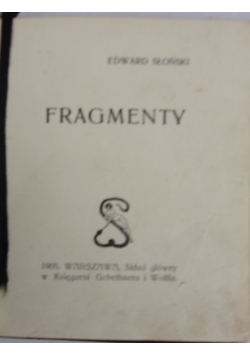 Fragmenty. 1905 r.