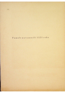 Tumult warszawski 1525 roku