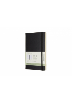 Kalendarz tygodniowy Moleskine 18M L, twarda oprawa, czarny