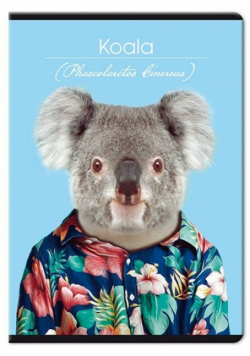 Zeszyt A4 w kratkę 60 kartek Zoo Portraits 5 sztuk mix