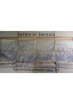 Tatry w śniegu- mapa, 1947r.