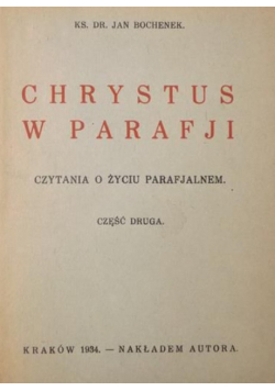 Chrystus w Parafji  1934 r.