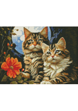 Diamentowa mozaika - Magiczne kocięta 30x40cm