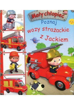 Mały chłopiec Poznaj wozy strażackie z Jackiem