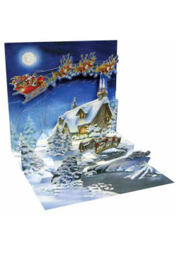 Kartki 3D Cottage Sleigh