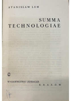 Summa technologiae wydanie I