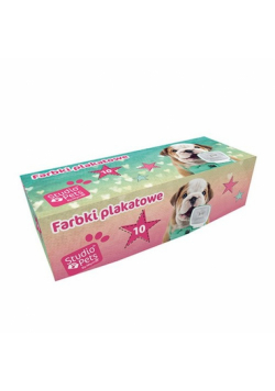 Farby plakatowe Studio Pets z pędzelkami i paletą 8 kolorów