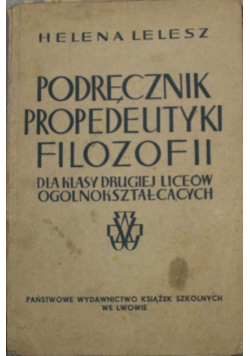 Podręcznik propedeutyki filozofii 1938 r.