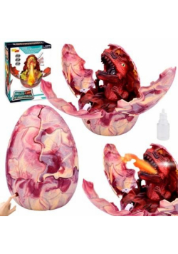 Dinozaur w jajku zieje ogniem