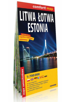 Litwa Łotwa Estonia mapa samochodowa 1:700 000, ExpressMap