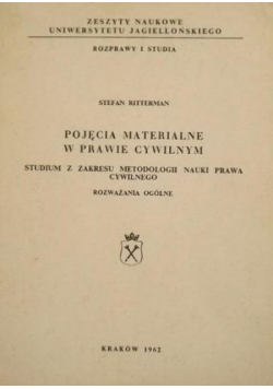 Pojęcia materialne w prawie cywilnym