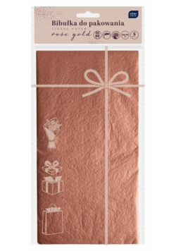Bibułka do pakowania 50x70cm 5 arkuszy rose gold