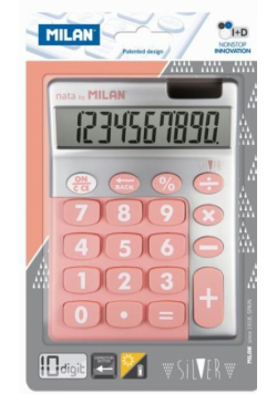 Kalkulator 10 poz. Silver różowy MILAN