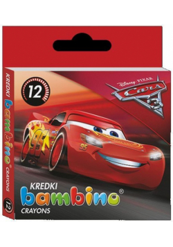 Kredki BAMBINO 12 kolorów CARS 3