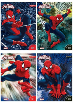 Wkłady do segregatora A5 Spider-Man 8 kartek z kolorowankami mix