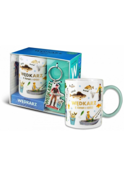 Zestaw kubek + brelok Wędkarz