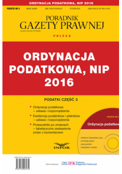 Ordynacja podatkowa, NIP 2016