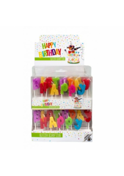 Świeczki Happy Birthday literki