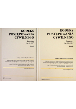 Kodeks postępowania cywilnego. Komentarz Tom 1 i 2