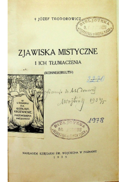 Zjawiska mistyczne i ich tłumaczenia 1933 r.
