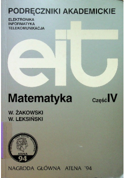 Podręczniki akademickie matematyka część IV