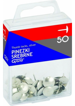 Pinezki Grand tapicerskie srebrne T4 50 sztuk