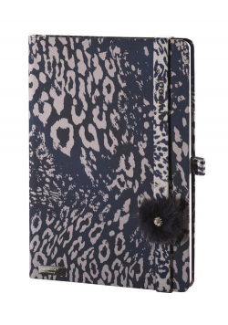Notes A6 Lanybook Wild Cat w kratkę granat