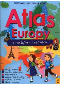 Atlas Europy z naklejkami i plakatem