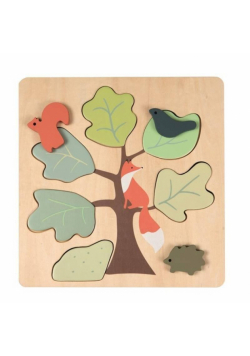 Drewniane puzzle Lisek