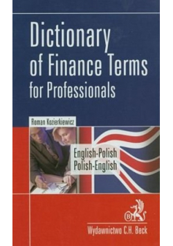 Dictionary of Finance Terms for Professionals