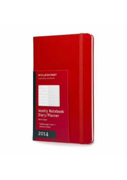 Moleskine 2014 Kalendarz-terminarz książkowy duży tygodniowy czerwony