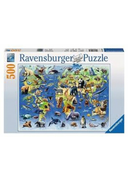Puzzle 500 Zagrożone zwierzęta