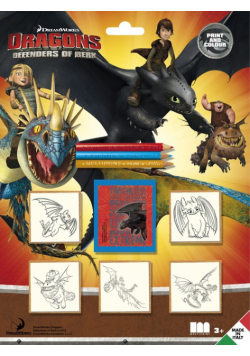 Pieczątki blister 5 sztuk Dragons