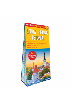 Litwa Łotwa Estonia laminowany map&guide (2w1: przewodnik i mapa)