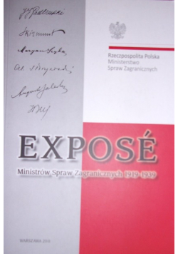 Expose ministrów spraw zagranicznych 1919 - 1939