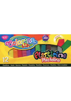 Plastelina kwadratowa Colorino neon 12 kolorów