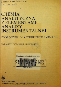 Chemia analityczna z elementami analizy instrumentalnej