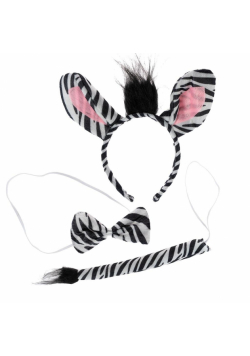 Strój - Zestaw z ogonkiem - zebra