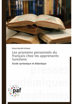 Les pronoms personnels du français chez les apprenants tunisiens