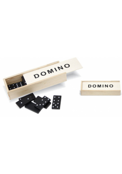 Domino w drewnianym pudełku