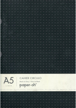 Notatnik A5 Paper-oh Cahier Circulo Black on Grey / Grey on Black w linie