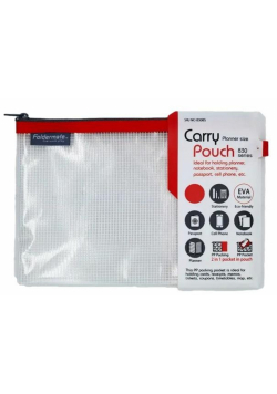 Torebka na zamek 24x17cm Mesh Eva czerwona