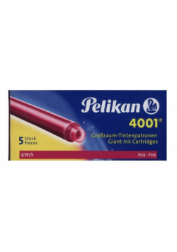 Naboje długie Pelikan 4001 GTP/5 różowe 5 sztuk